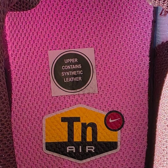 Nike Air Max Plus TN Womens 8.5 Pink Burgundy Tuned Air Sneakers Like New - Picture 10 of 14